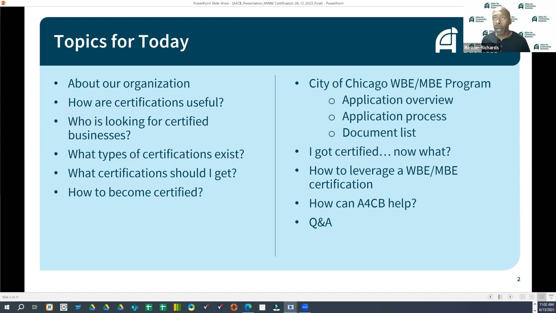 Becoming WBE and MBE Certified on Vimeo