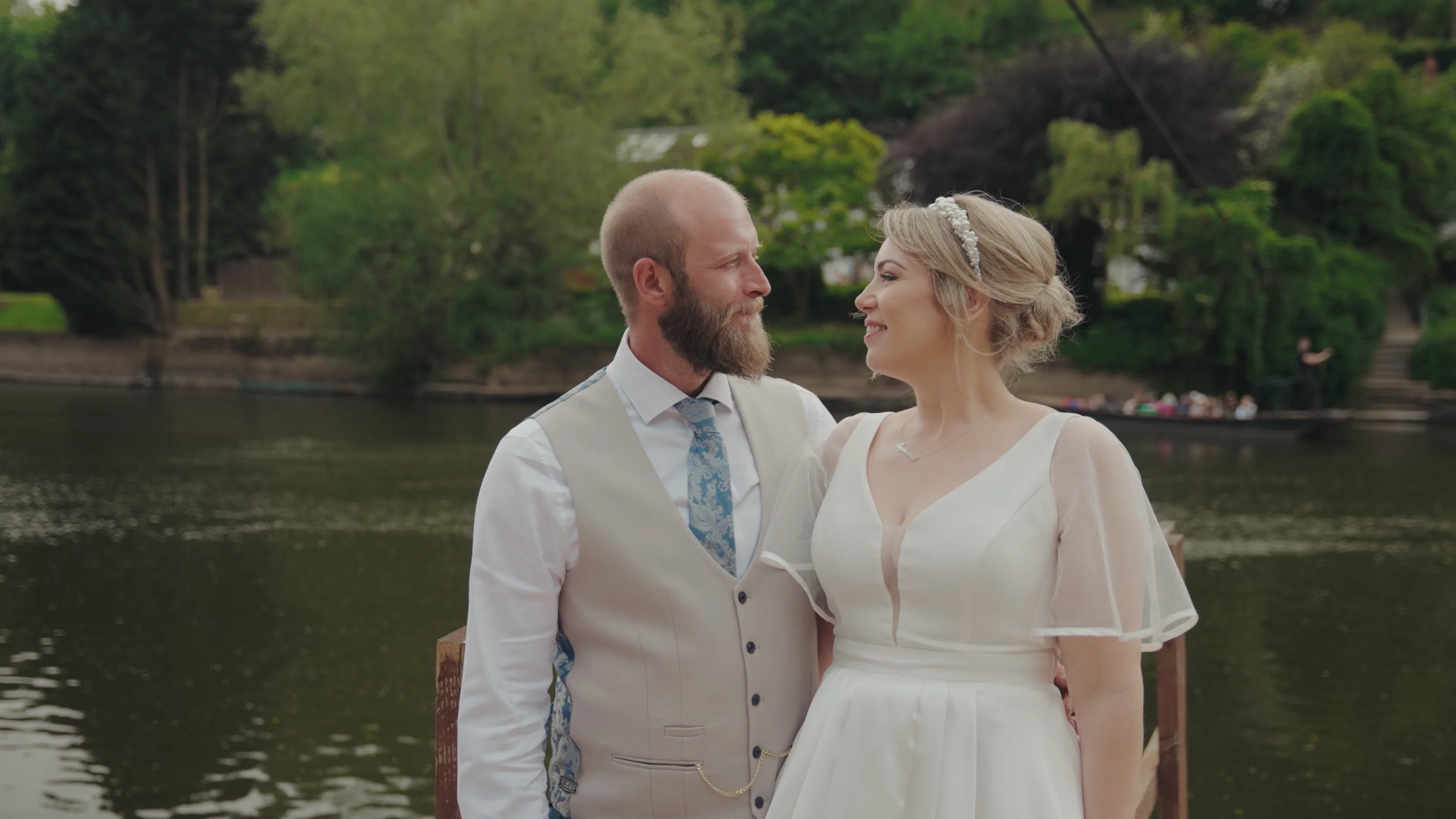 Dave & Stephanie wedding film still, The River Wye