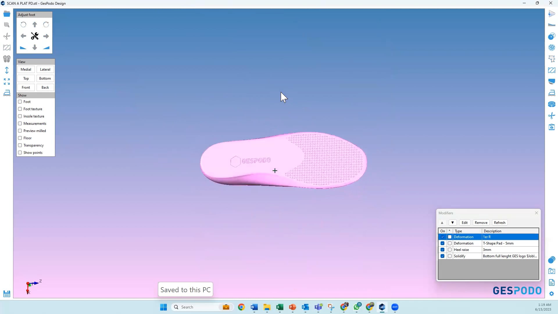 FootCAD3D automation features for FDM insoles design on Vimeo