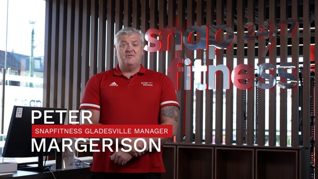 Frame from Gladesville welcome film, Snap Fitness