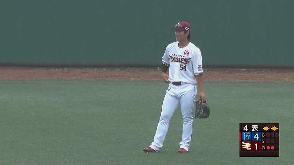 【ファーム】イーグルス・和田恋 右中間フェンス際の打球を見事にジャンピングキャッチ!!  2023年6月15日 東北楽天ゴールデンイーグルス 対 横浜DeNAベイスターズ