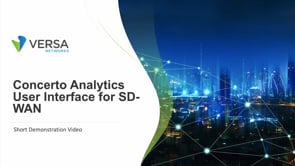 Concerto Analytics User Interface for SD-WAN