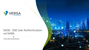 SASE-SSE User Authentication via SAML