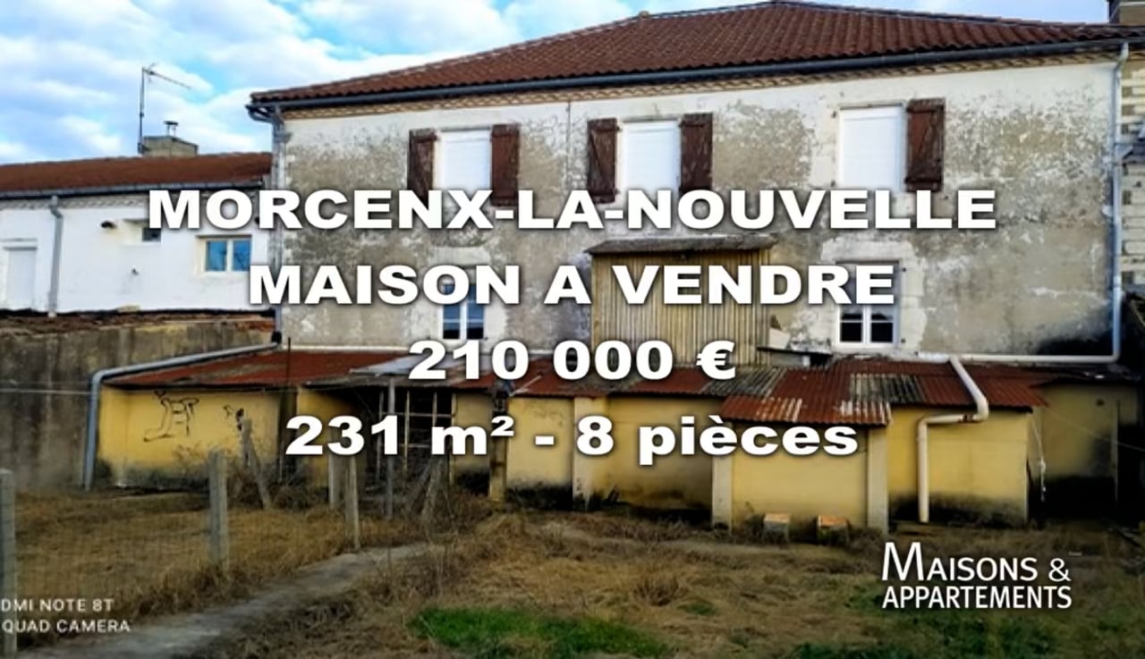 MORCENX-LA-NOUVELLE - MAISON A VENDRE - 210 000 € - 231 M² - 8 Pièce(s ...