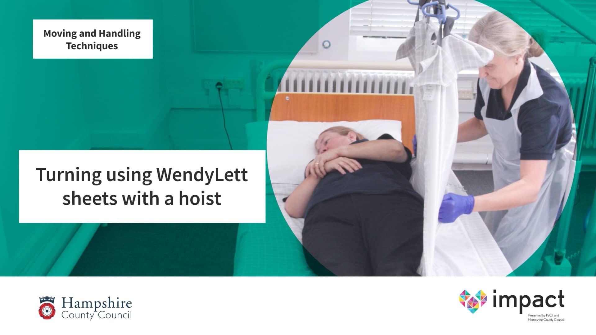 Turning using WendyLett sheets with a hoist on Vimeo