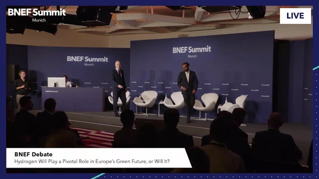 Watch "<h3>BNEF Debate: Hydrogen Will Play a Pivotal Role in Europe's Green Future or Will It</h3>
Martin Tengler, Head of Hydrogen, BloombergNEF and Adithya Bhashyam, Associate, Hydrogen, BloombergNEF"