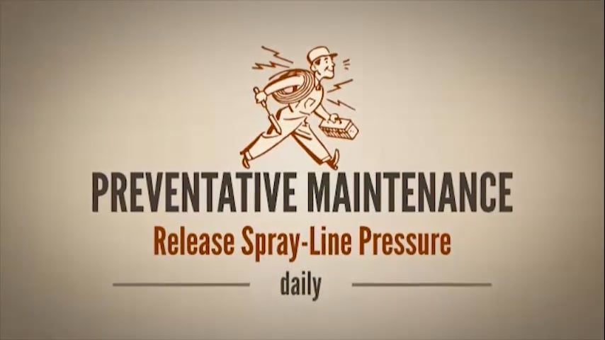 Release Spray Line Pressure - video thumbnail