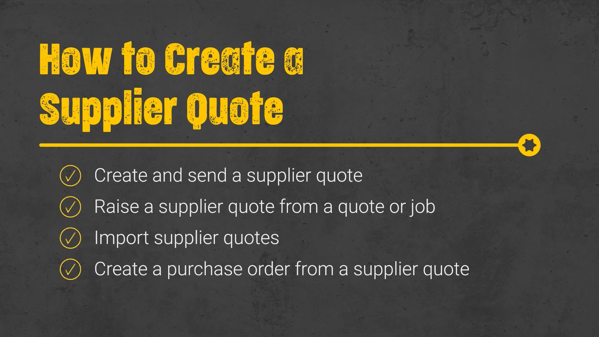 Simpro Premium - How to Create a Supplier Quote