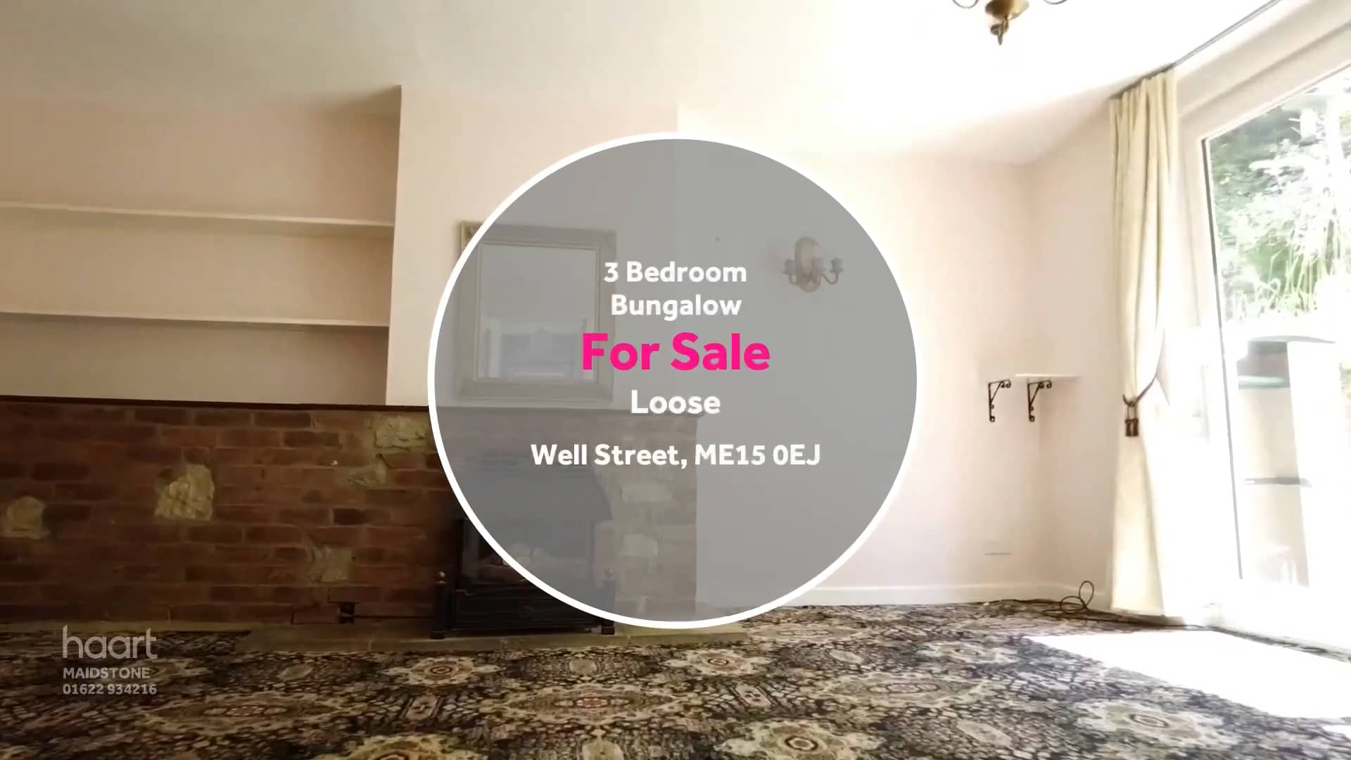 Virtual Viewing of Well Street, Maidstone, 3 bedroom Bungalow For Sale