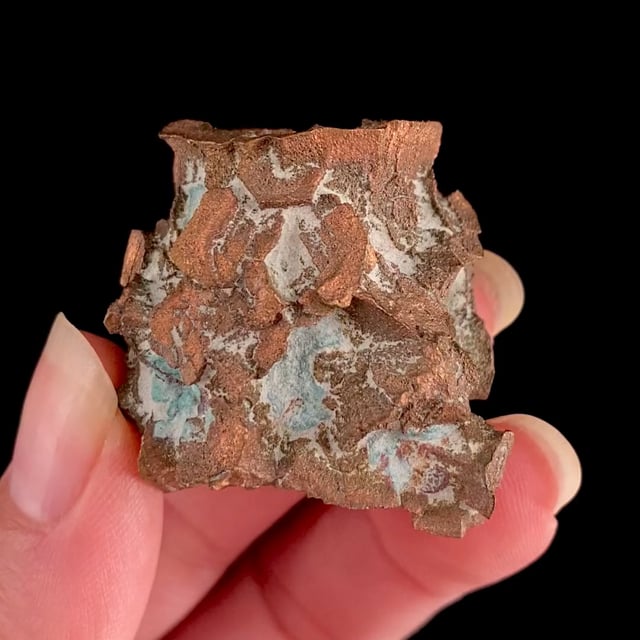 Copper pseudomorph after Aragonite (''floater'')