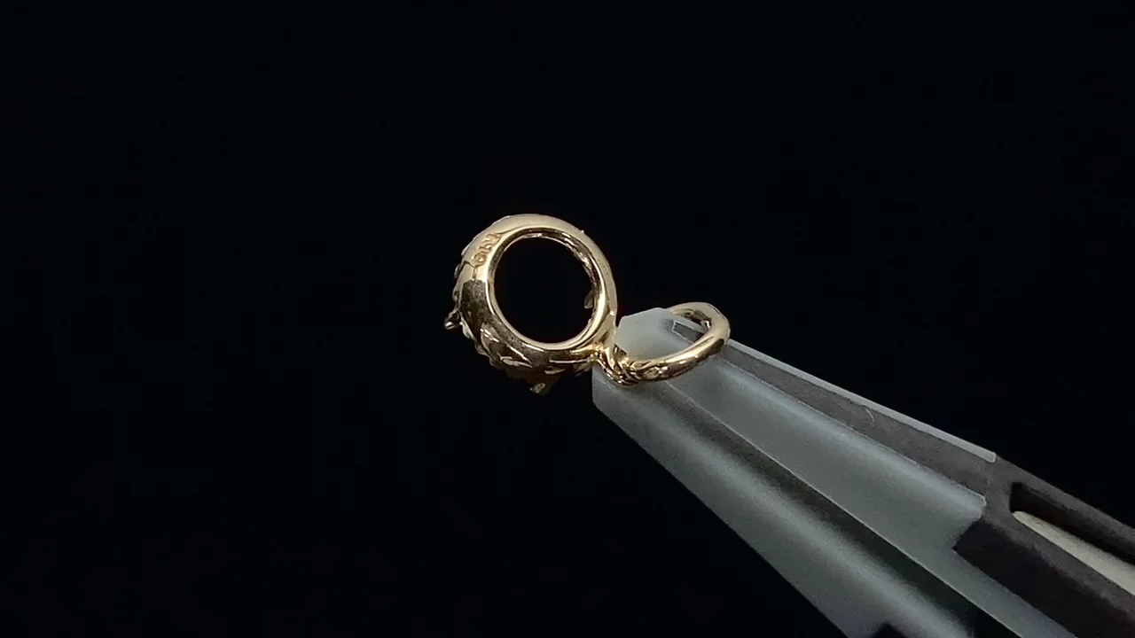 K10 Yellow Gold】 ペンダント空枠（爪留め） ラウンド