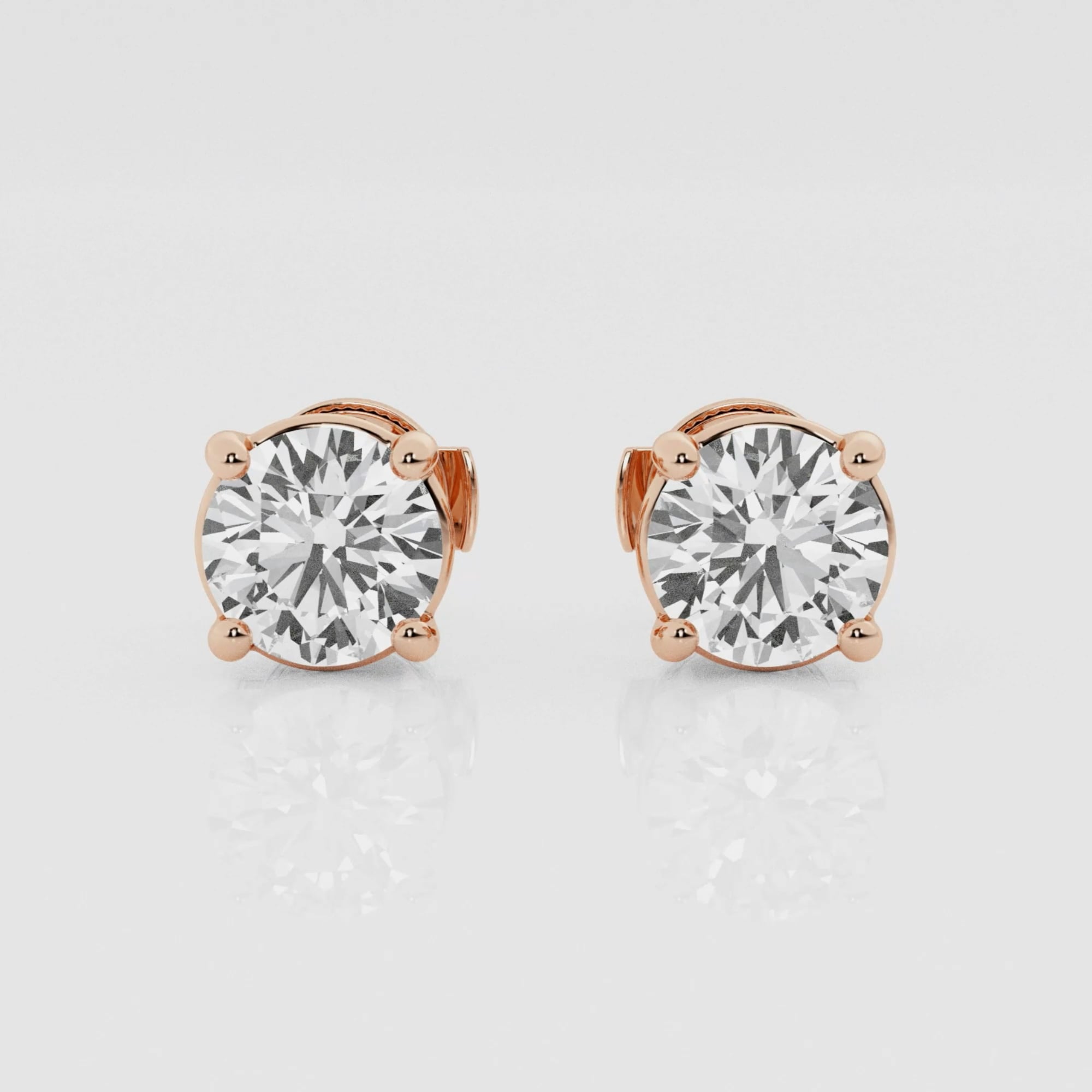 product video for 2 ctw Round Near-Colorless (F-G) Lab Grown Diamond Certified Stud Earrings