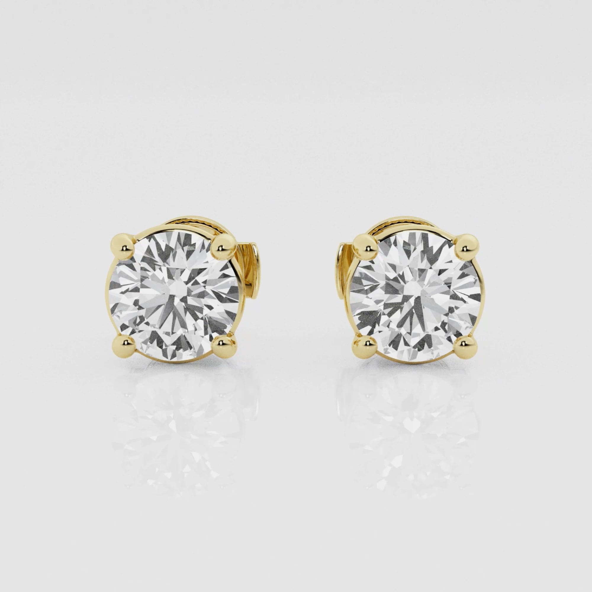 product video for 2 ctw Round Colorless (E) Lab Grown Diamond Certified Stud Earrings