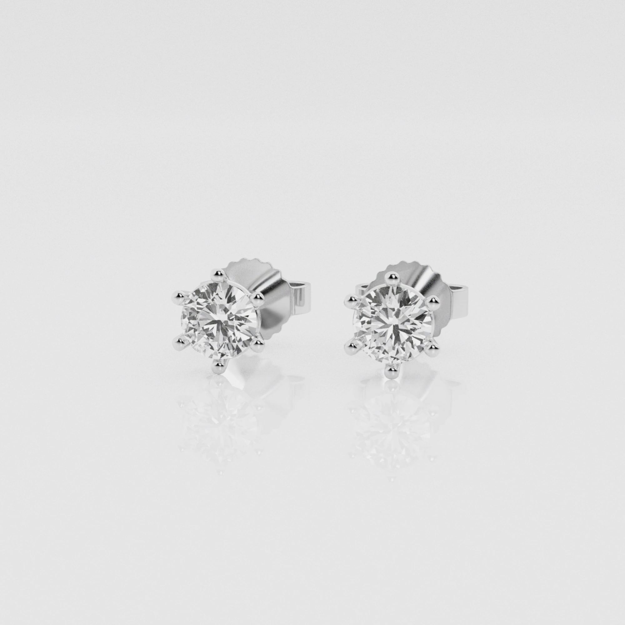 product video for 1/2 ctw Round Near-Colorless Lab Grown Diamond Six Prong Stud Earrings
