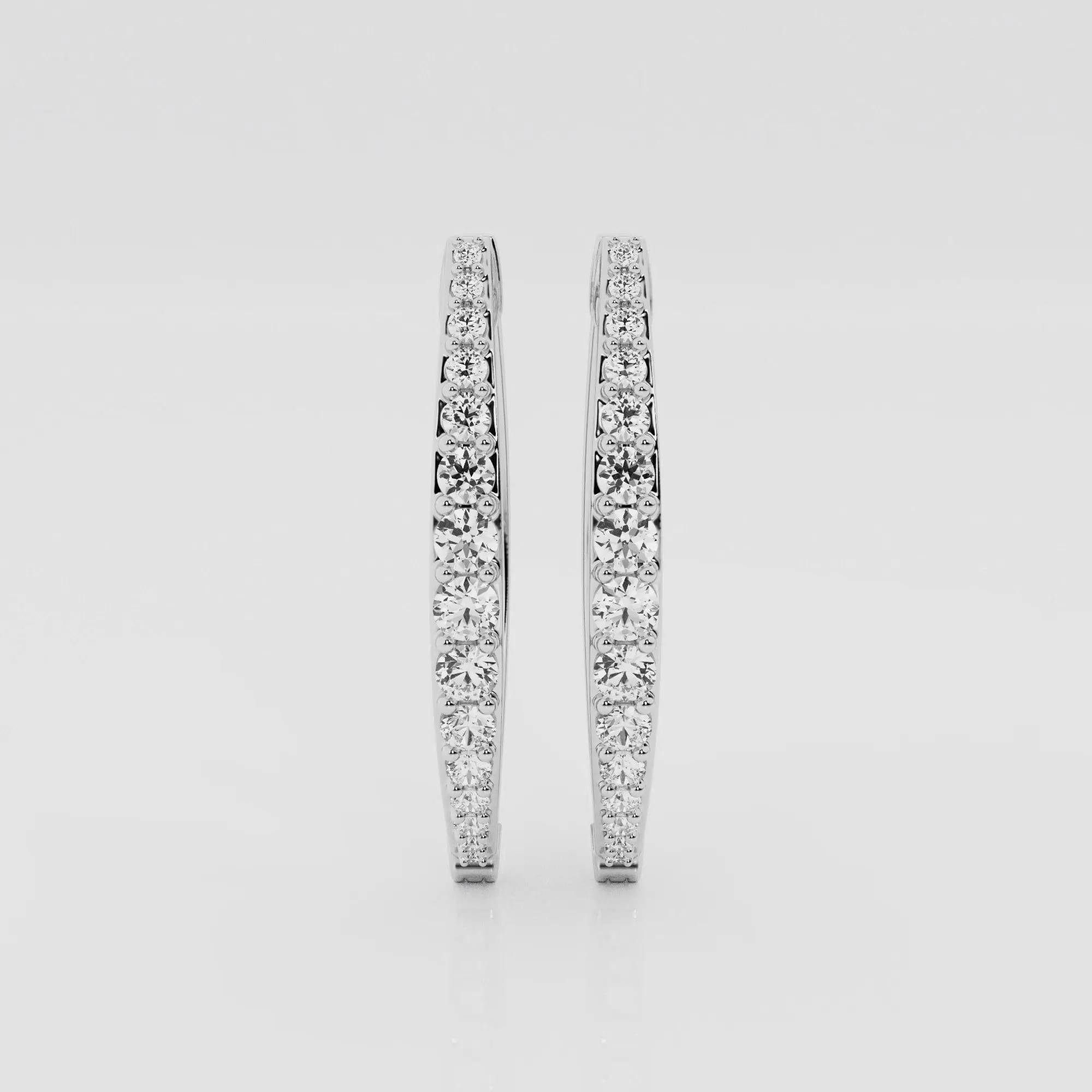product video for 1/2 ctw Round Lab Grown Diamond Marquise Shape Hoop Earrings Fashion Earrings