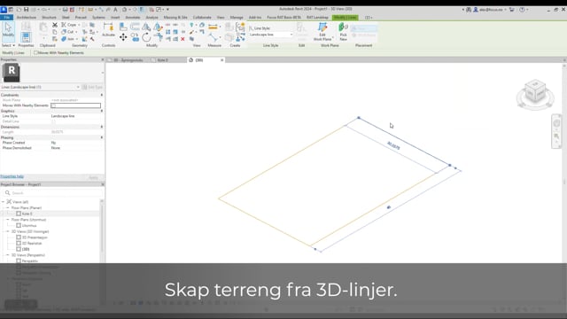 Skap terreng fra 3D-linjer