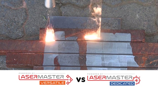 Fiber Laser Cleaning Compare of LaserMaster Dedicated vs LaserMaster Versatile 1500W 1D vs 2D