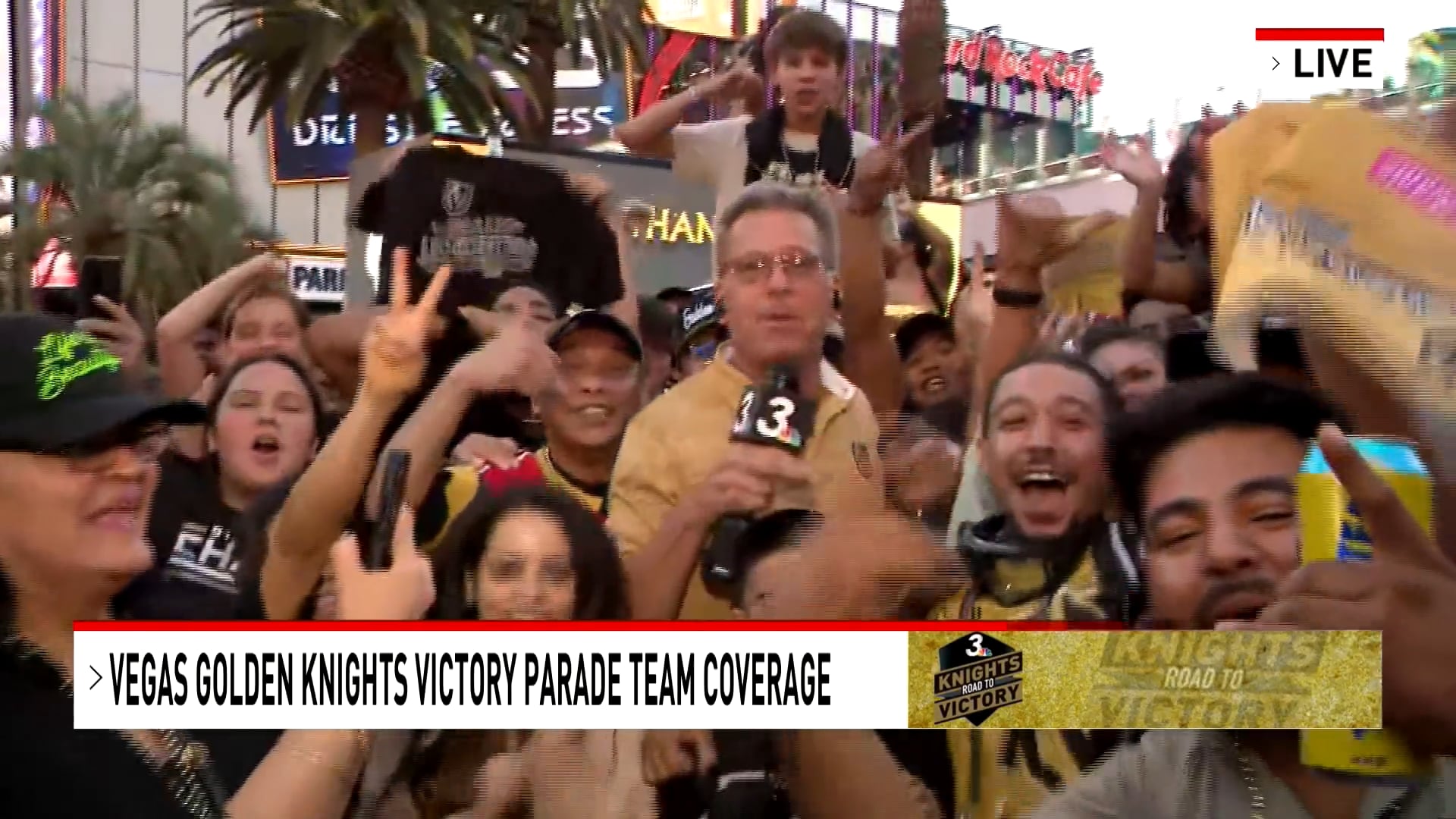 VGK Parade Live Shot with Jim Snyder on Vimeo