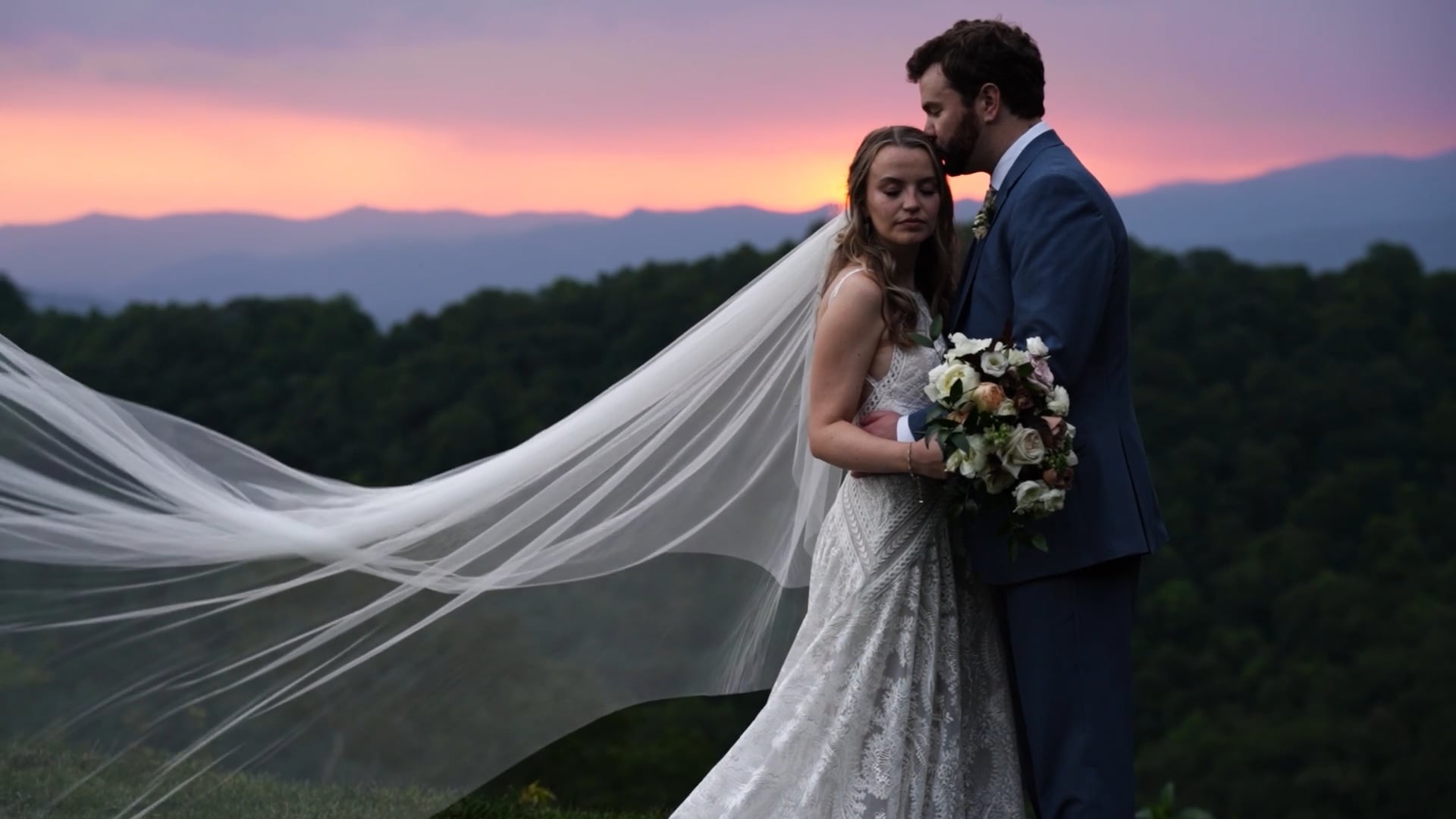 Rebecca & Connor Enchanting Wedding at The Parker Mill in Whittier, NC