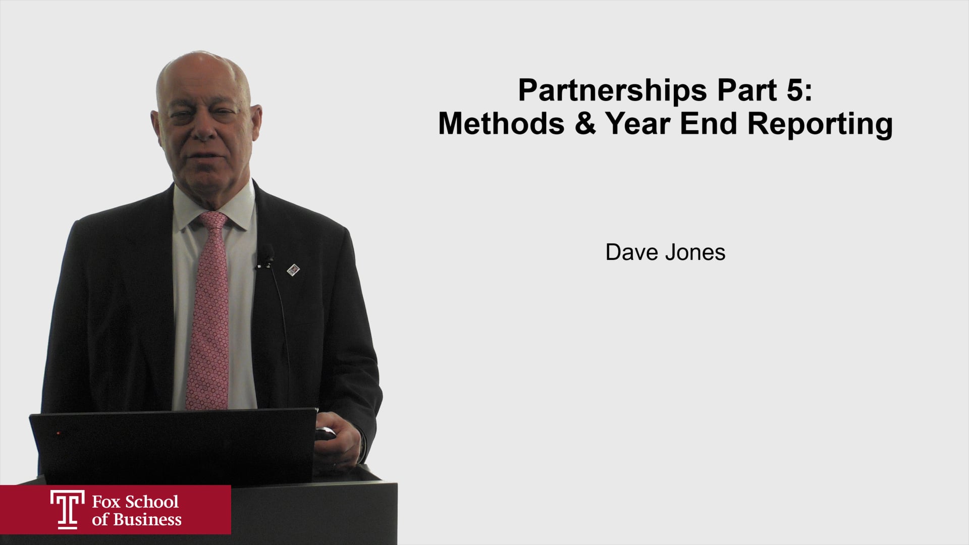Partnerships Part 5 Methods and Year End Reporting