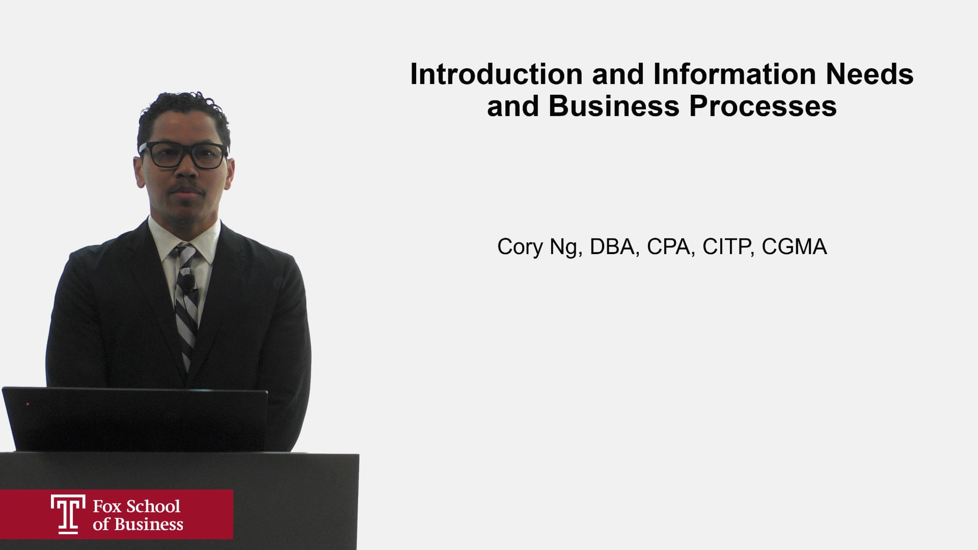 Introduction and Information Needs and Business Processes