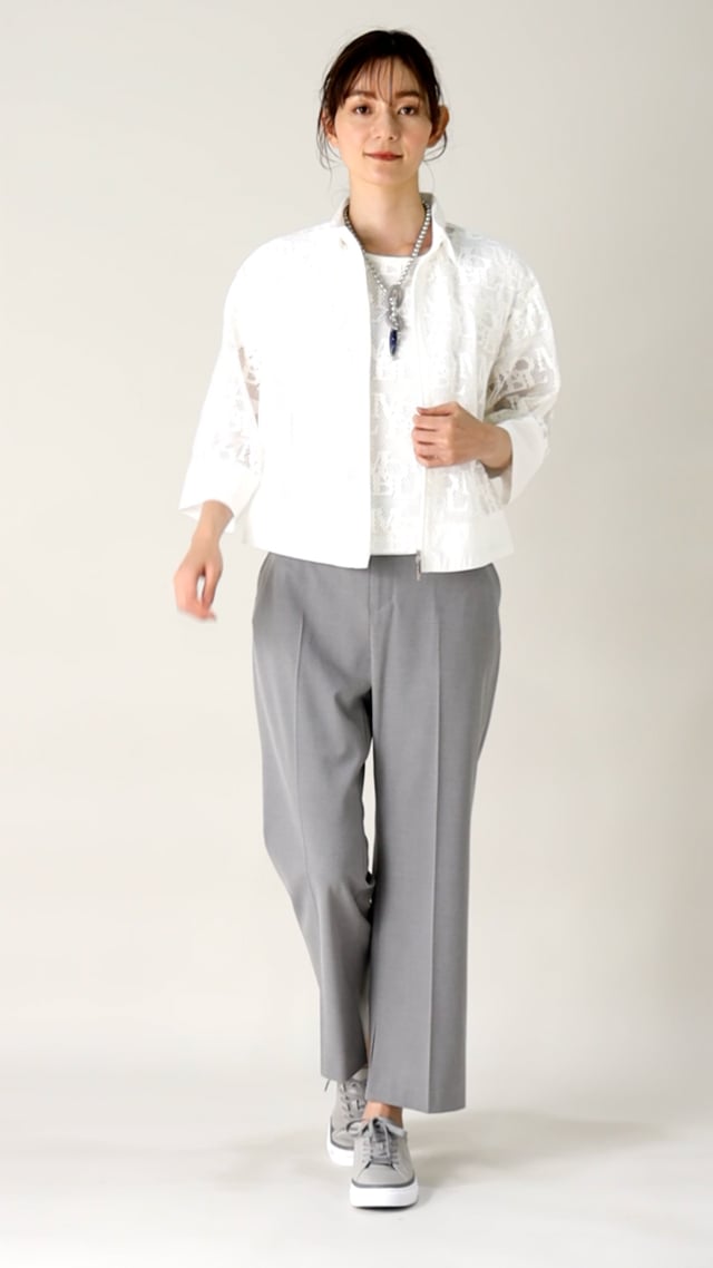 ソルボワ モラビトブラン バンドカラー 比翼仕立て とろみ素材