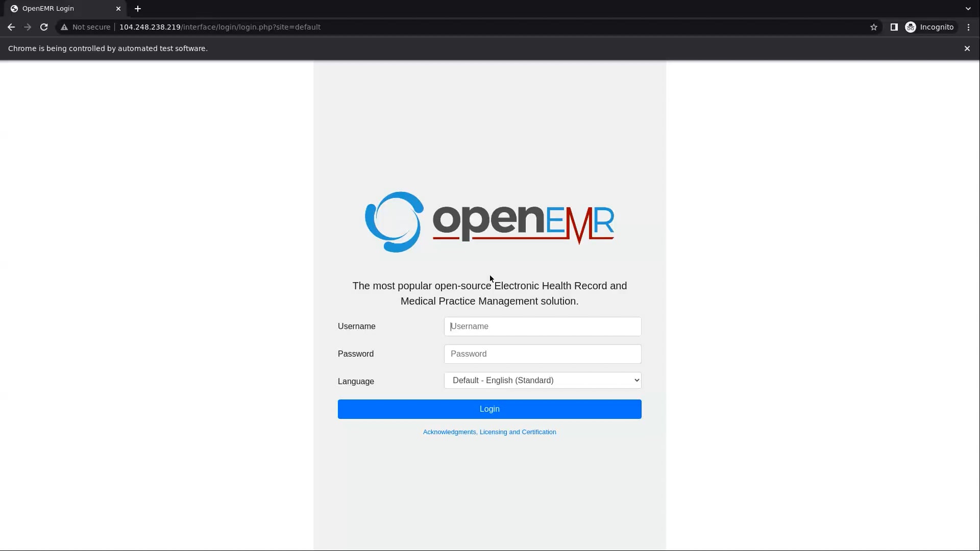 OpenEMR_Test_Suite on Vimeo
