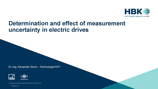 Determination and effect of measurement uncertainty in electric drives