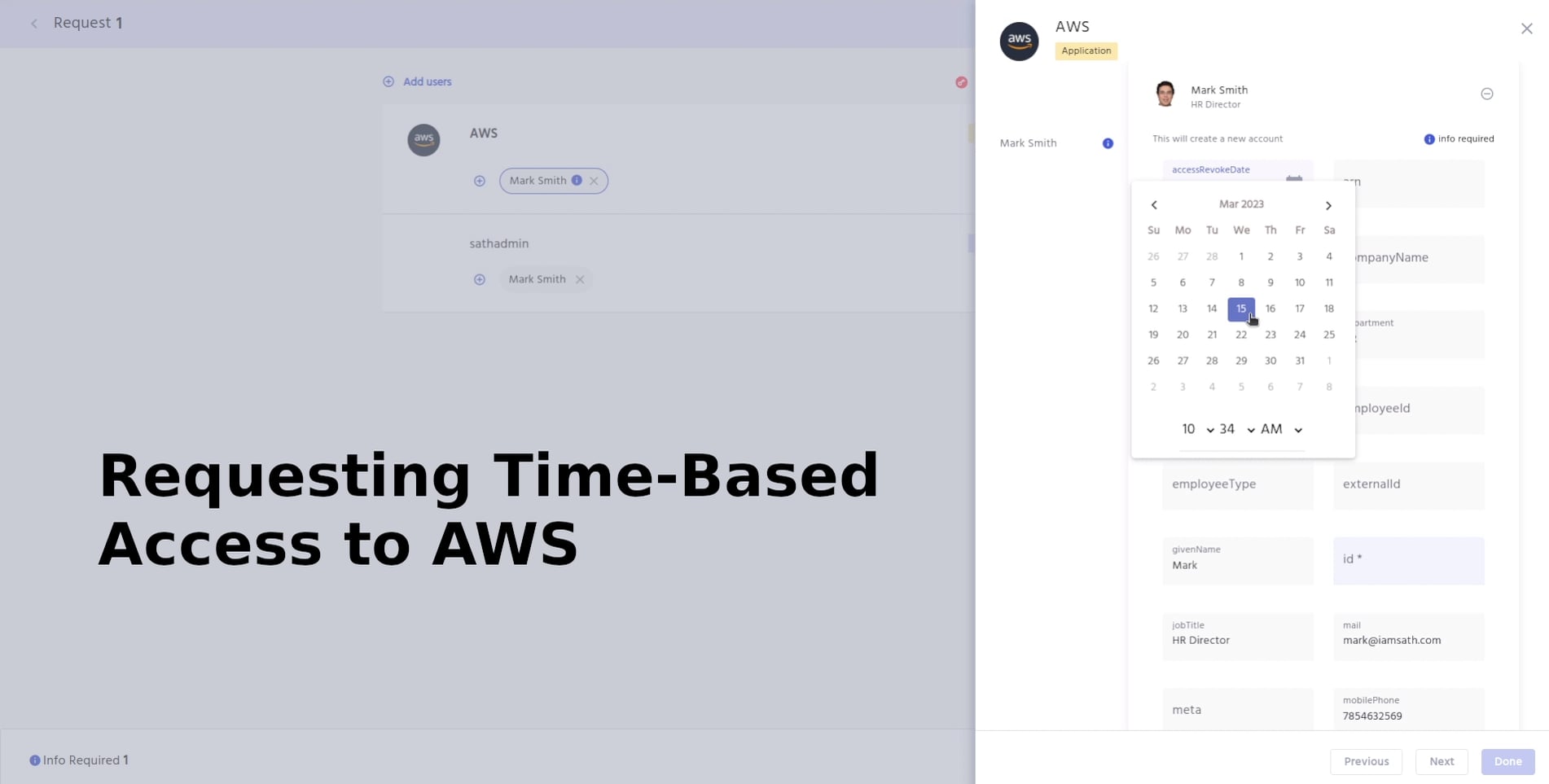 Requesting Timed Access to AWS Group