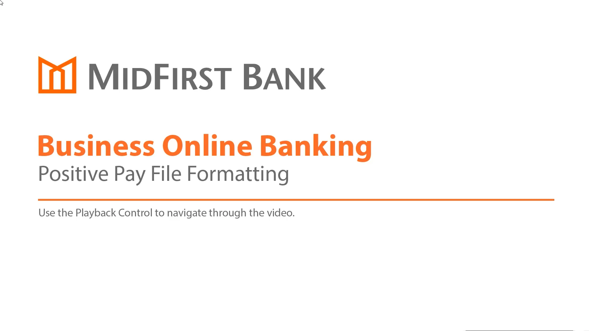 MidFirst Bank File Mapping Training Video on Vimeo