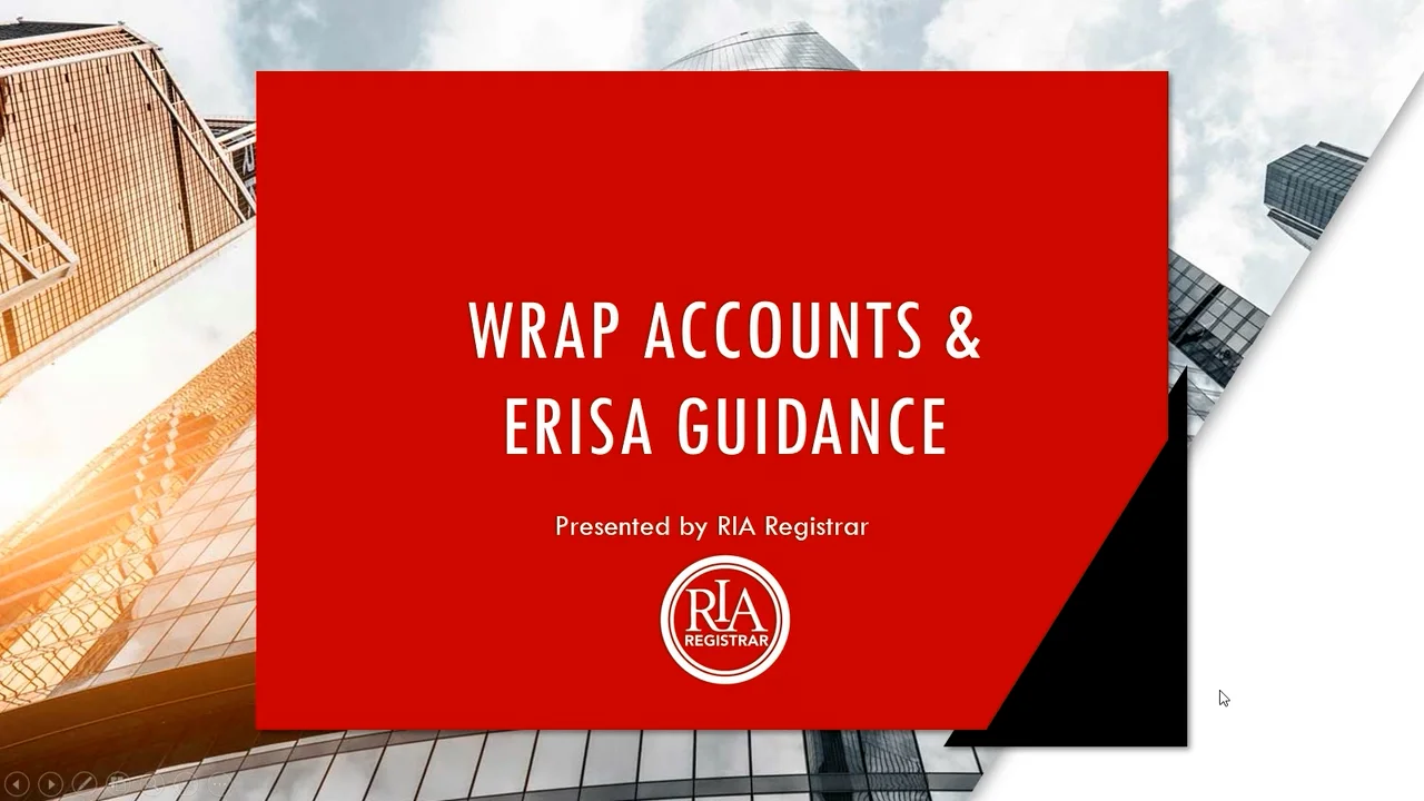 Wrap Accounts and ERISA Guidance on Vimeo