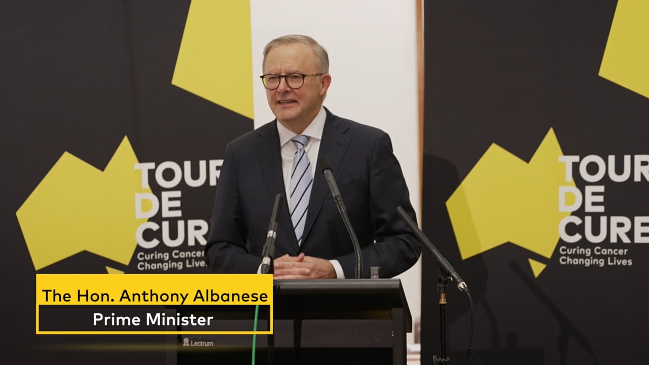 The Prime Minister welcomes Tour de Cure riders