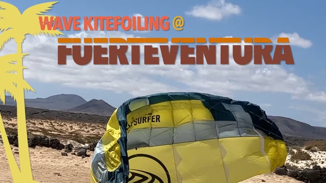 wave kite foiling with Hybrid Flysurfer @ Fuerteventura