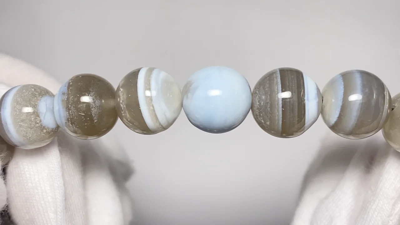 動画】【1点もの】デザートオパールAAA- ラウンド10.5mm 1連(ブレス