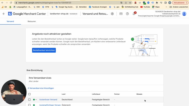 Versandlabel und Versand einzelner Produkte anpassen