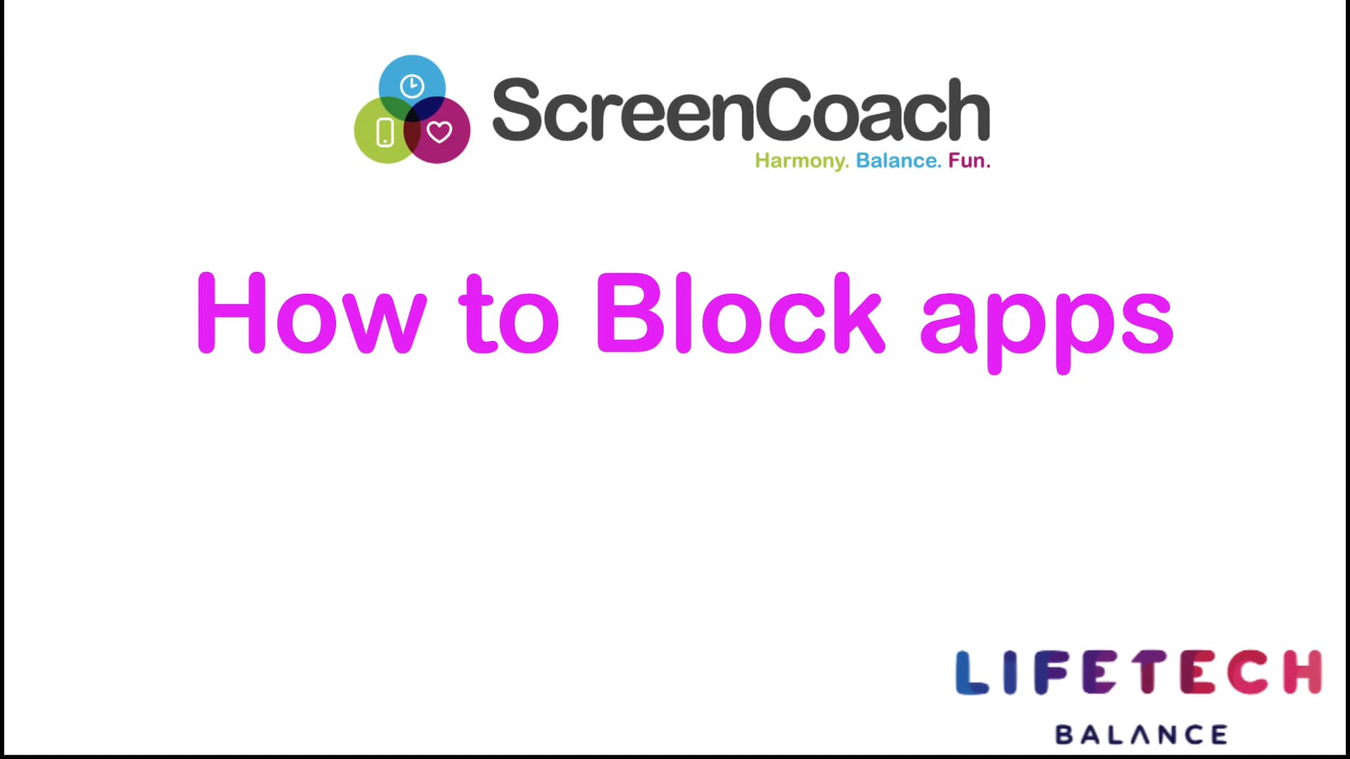Blocking Apps with ScreenCoach how to on Vimeo