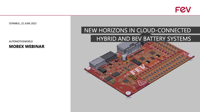 New horizons in cloud-connected hybrid and BEV battery systems