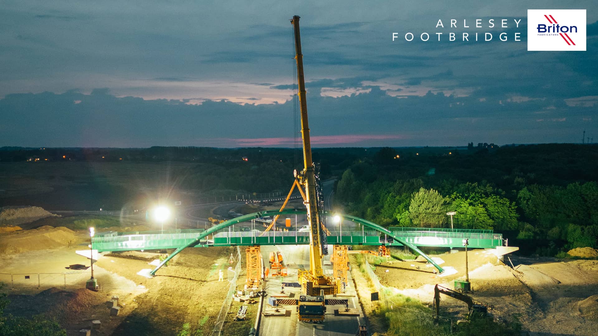 Briton Fabricators Arlesey Footbridge Installation on Vimeo