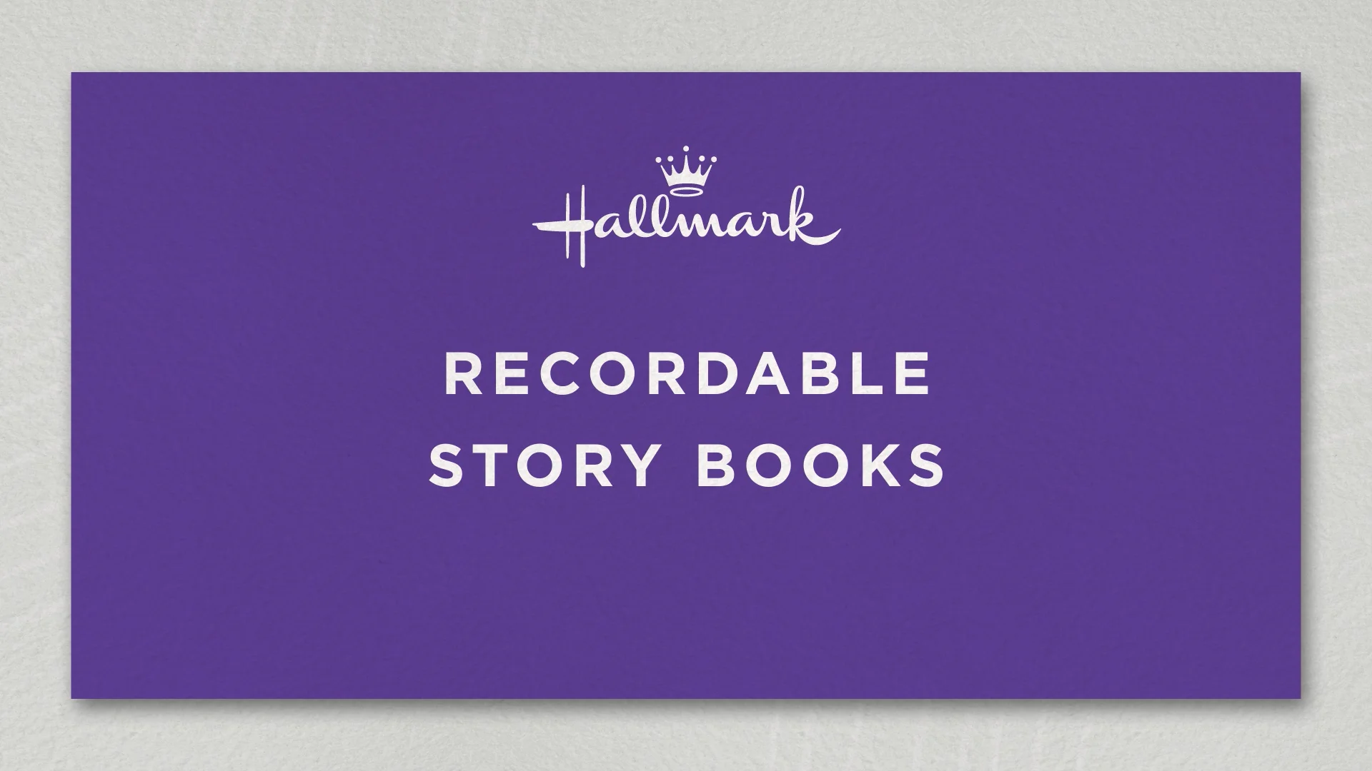 Hallmark Recordable Story Books