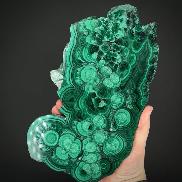 Malachite Stalactite slab (polished)