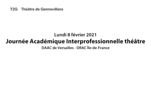 Interview de Daniel Jeanneteau à l’occasion des Journées Académiques Interprofessionnelle théâtre – février 2021