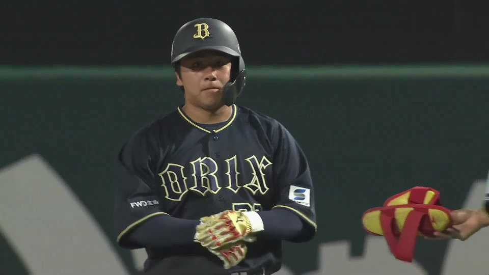 【ファーム】ダメ押しの追加点!! バファローズ・池田陵真 左中間を深々と破るタイムリー2ベースヒット!! 2023年6月23日 福岡ソフトバンクホークス 対 オリックス・バファローズ