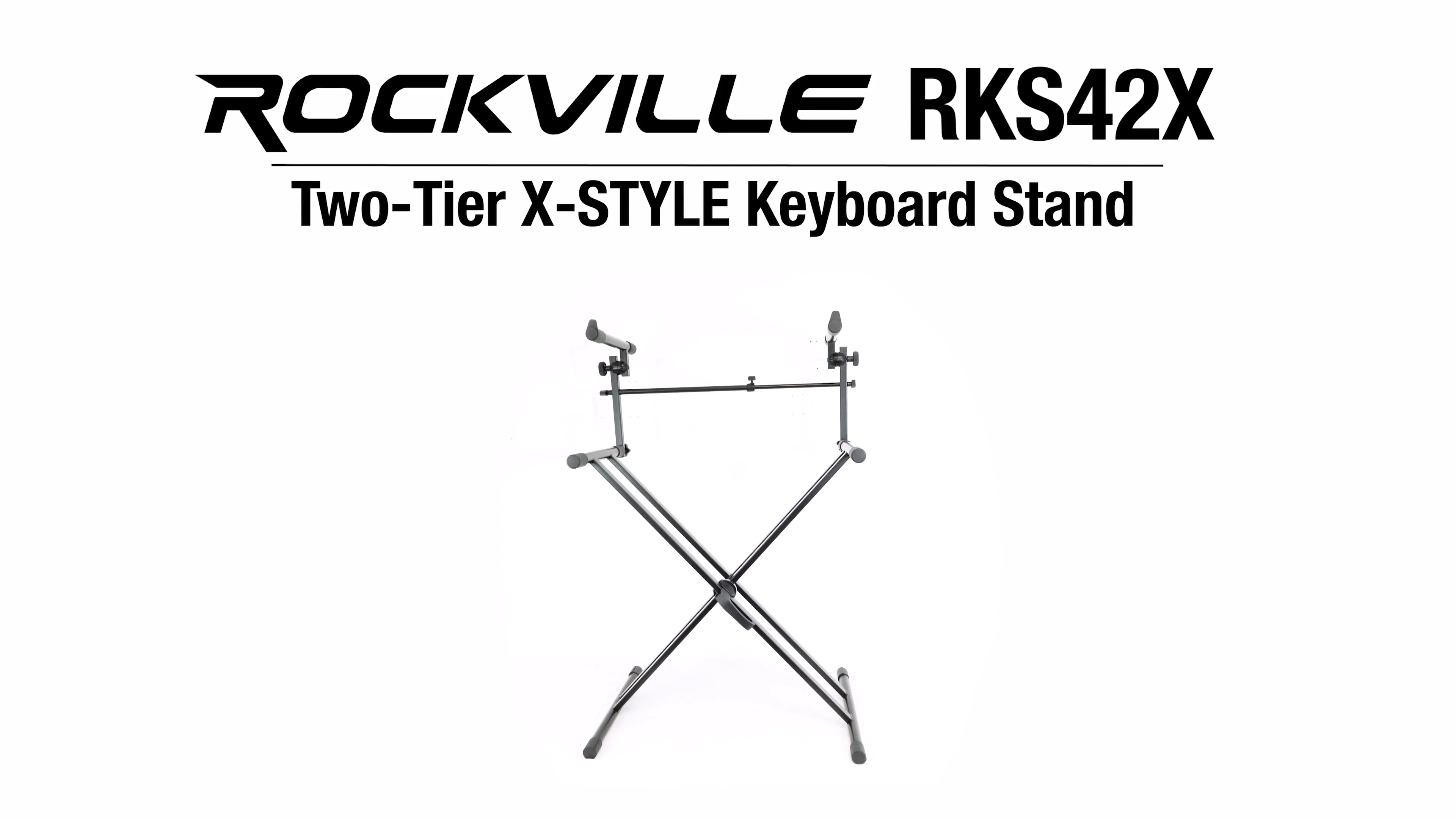 RKS42X 2-Tier X-Stand + Z-SHELF Utility Shelf Bundle – Rockville