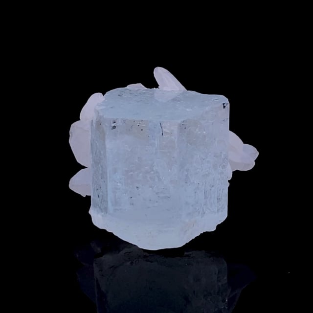 Beryl var: Aquamarine with Quartz