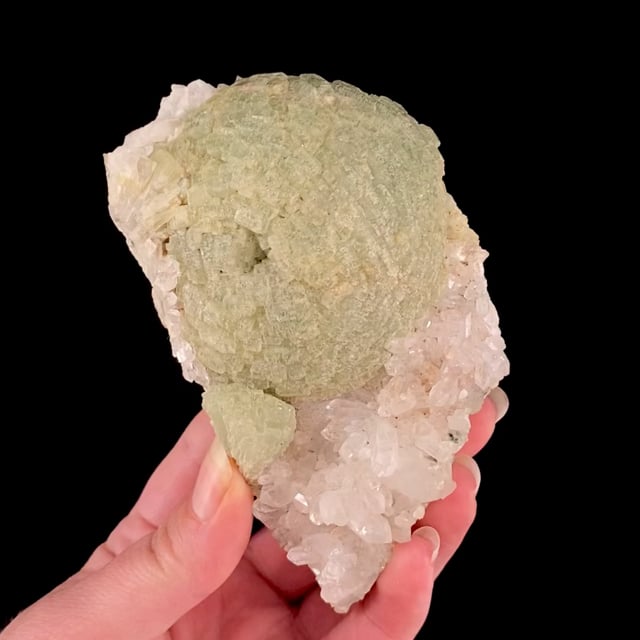 Prehnite on Quartz (rare locality)