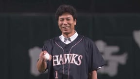 監督として福岡ソフトバンクホークスを初の日本一に導いた秋山幸二さんがセレモニアルピッチに登場!!  2023年6月24日 福岡ソフトバンクホークス 対 オリックス・バファローズ