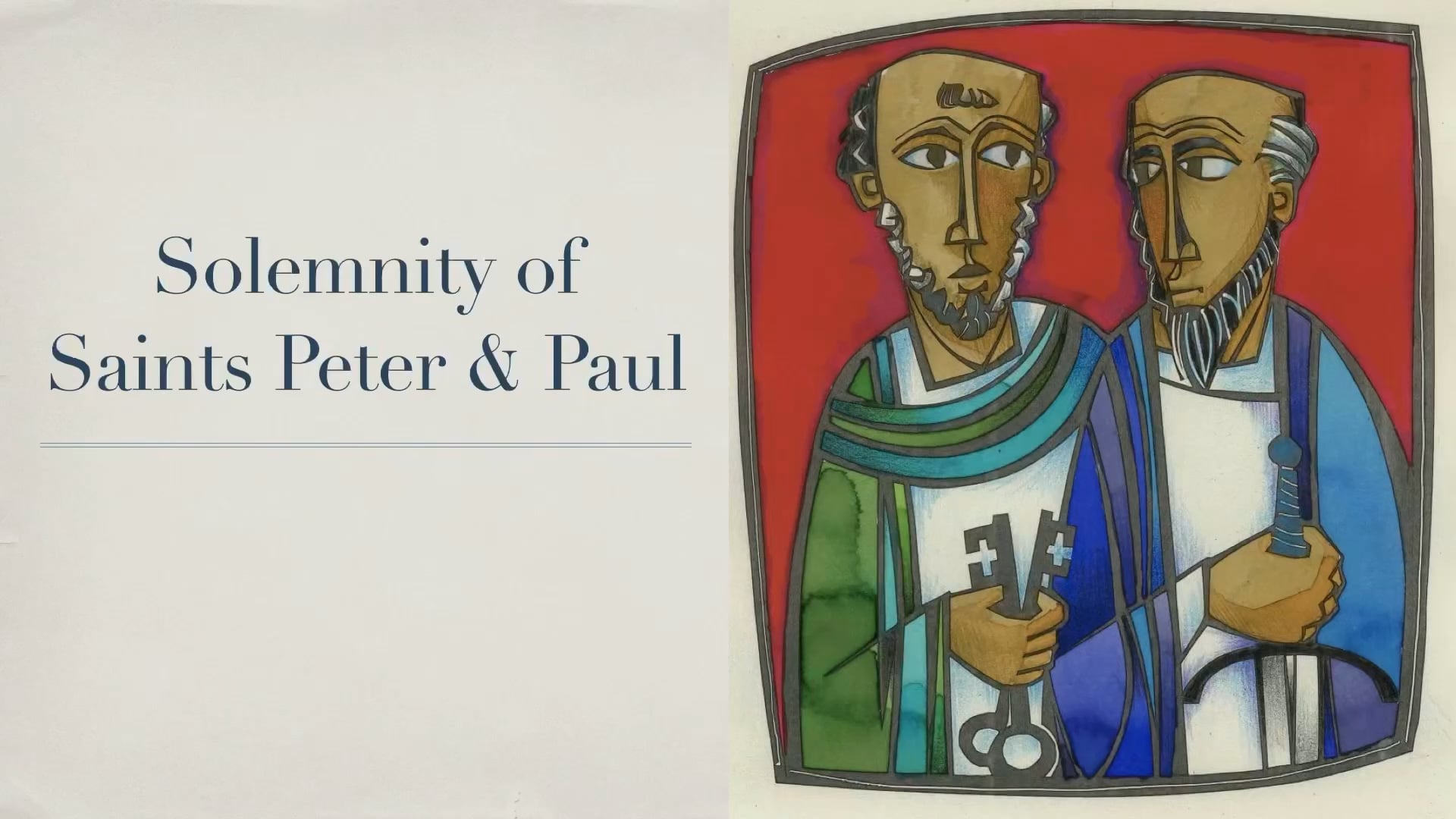 Vigil of The Solemnity of Saints Peter and Paul on Vimeo