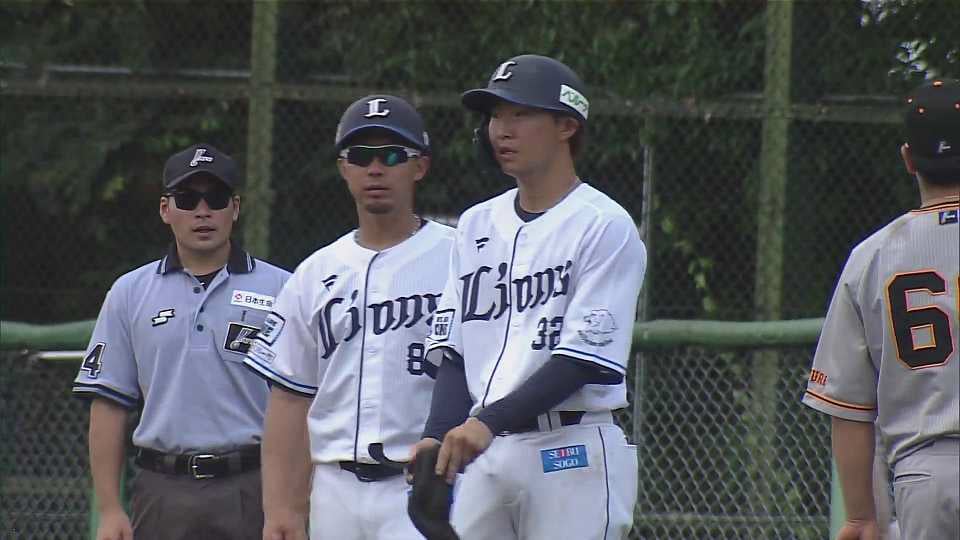 【ファーム】ライオンズ・山村崇嘉 センター前に落ちるタイムリーヒットで追加点!!  2023年6月25日 埼玉西武ライオンズ 対 読売ジャイアンツ