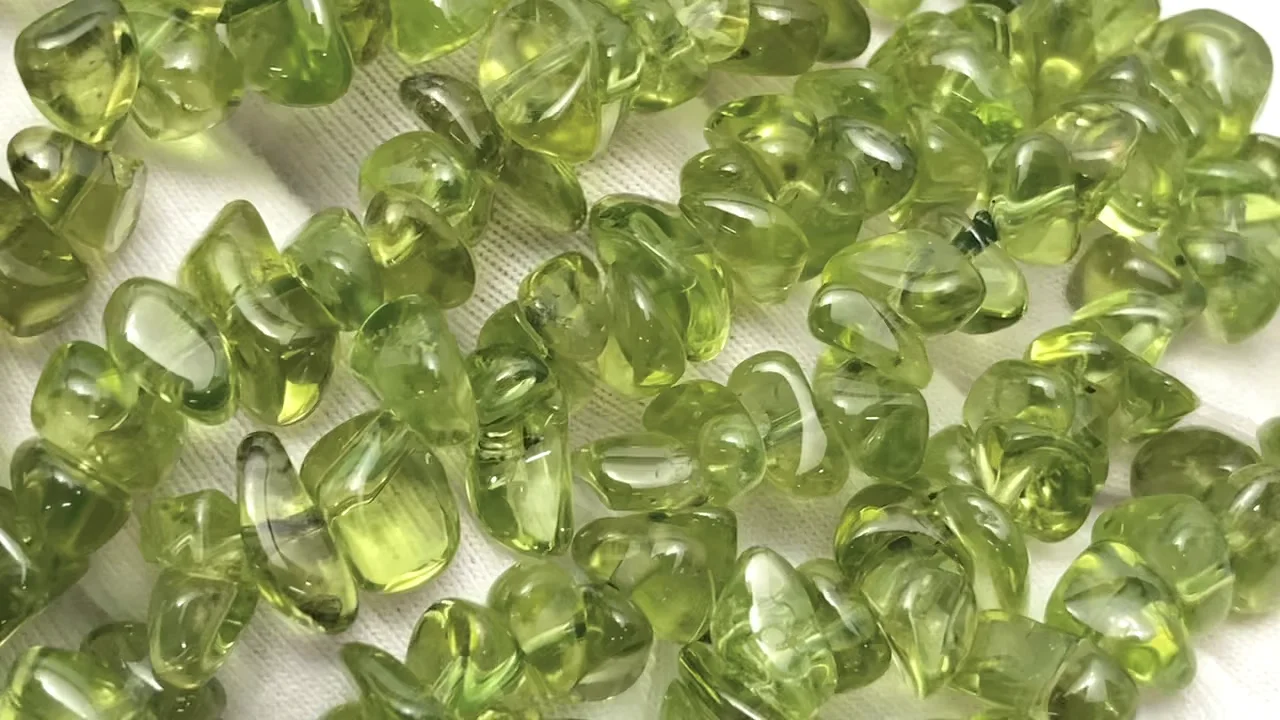 ★(くつくつ！)ジュエリークラスペリドットタンブルカットブレス③(SA+) ☆(くつくつ！)ジュエリークラスペリドットタンブルカットブレス③(SA