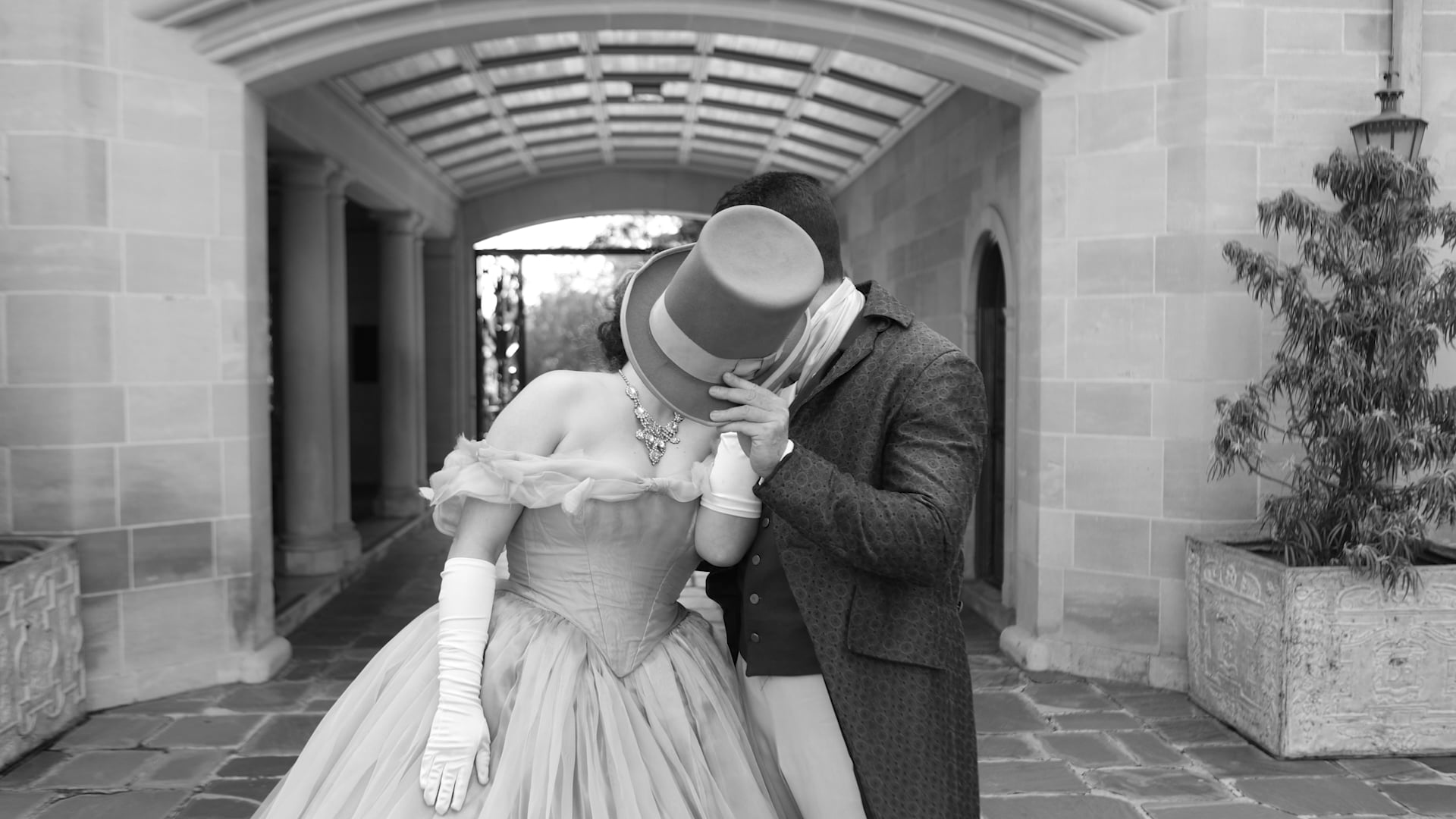 Still frame from A Fairytale Proposal, an engagement and proposal video shot in Los Angeles by Lulan Studio